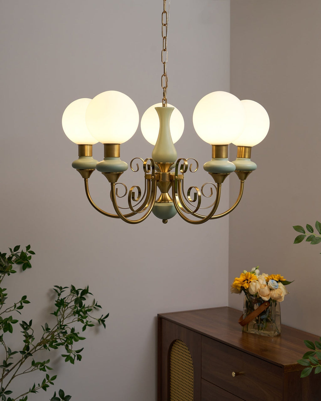 Evsolia Premium Nordic Art Onyx Glass Chandelier