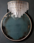 Aurora Chandelier Pink Murano Glass Layered Vintage Luxury