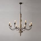 Emirel Vintage 8-Light Candle Wooden Chandelier