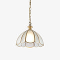 Ophaan Traditional Art Brass Glass Pendant Light
