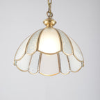 Ophaan Traditional Art Brass Glass Pendant Light