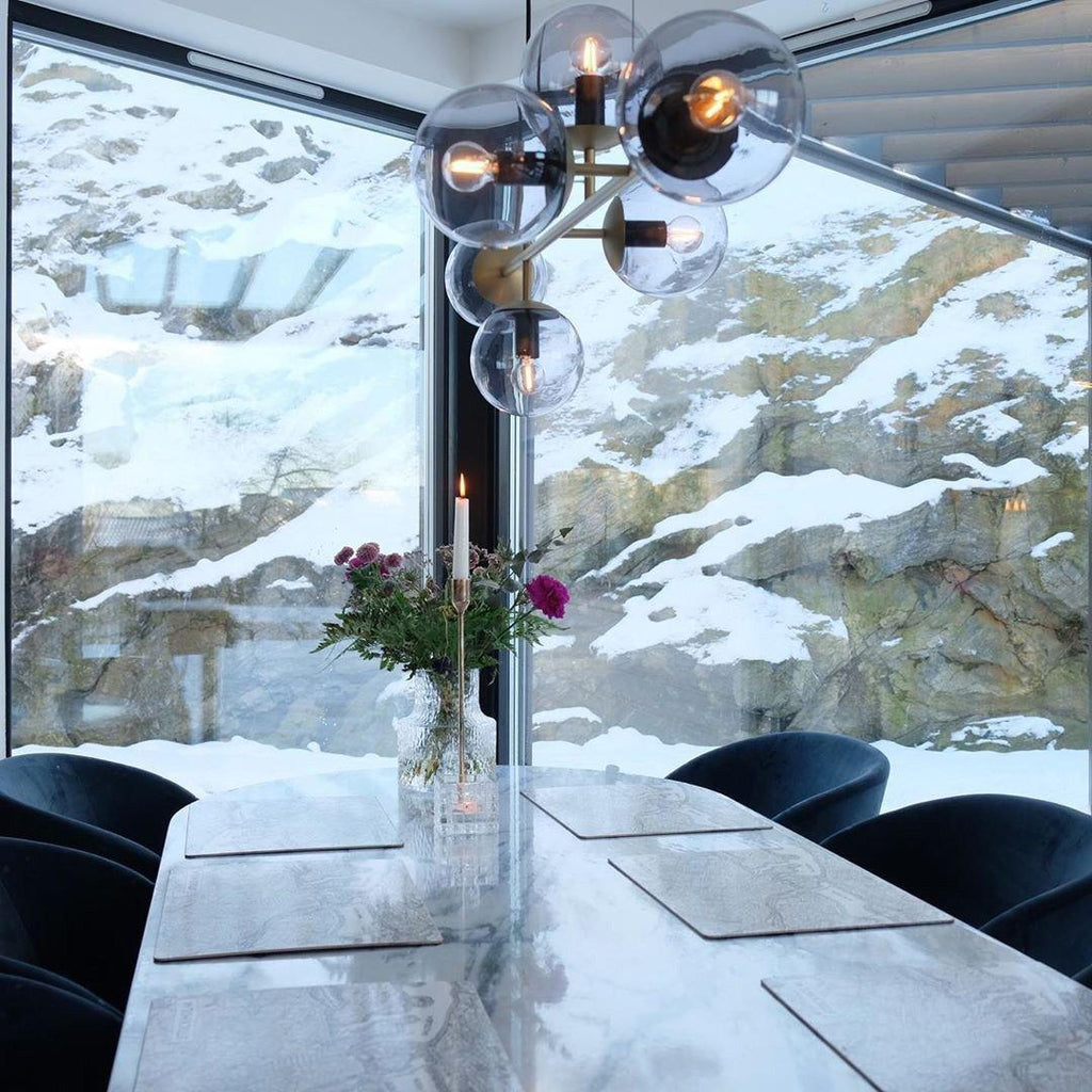 Erevia Brass & Glass Pendant Light