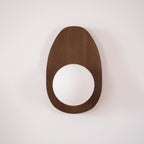 Nylaeiel Nordic Art Plug-in Walnut Glass Wood Wall Lamp