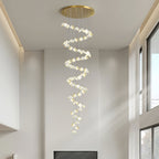 Cithayra Geometric Glass Brass Chandelier