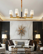 Astra Luxury Hexa Brass Chandelier