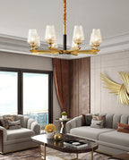 Astra Luxury Hexa Brass Chandelier