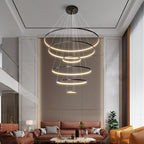 Arthaila Modern Minimalist Rings Brass Plastic Chandelier