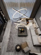 Arthaila Modern Minimalist Rings Brass Plastic Chandelier