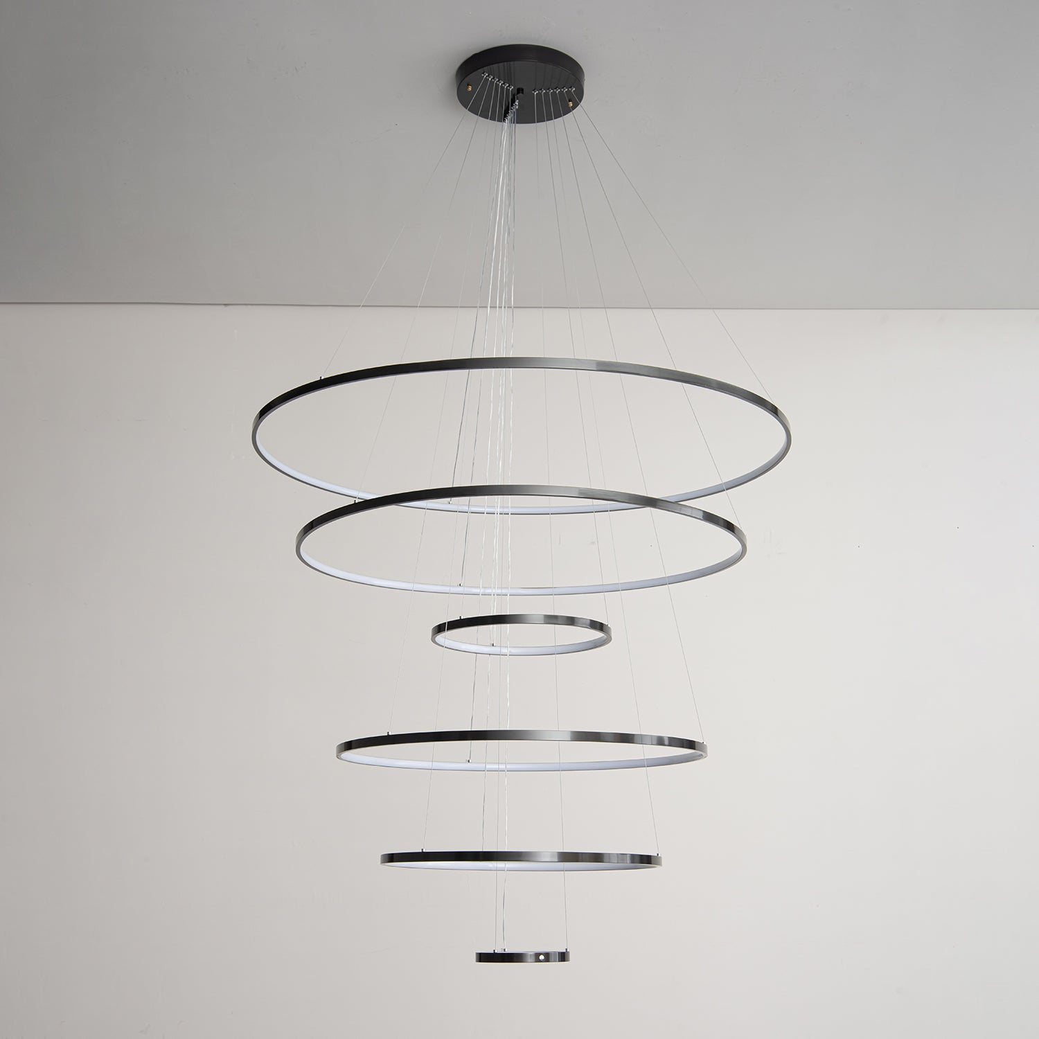 Arthaila Modern Minimalist Rings Brass Plastic Chandelier