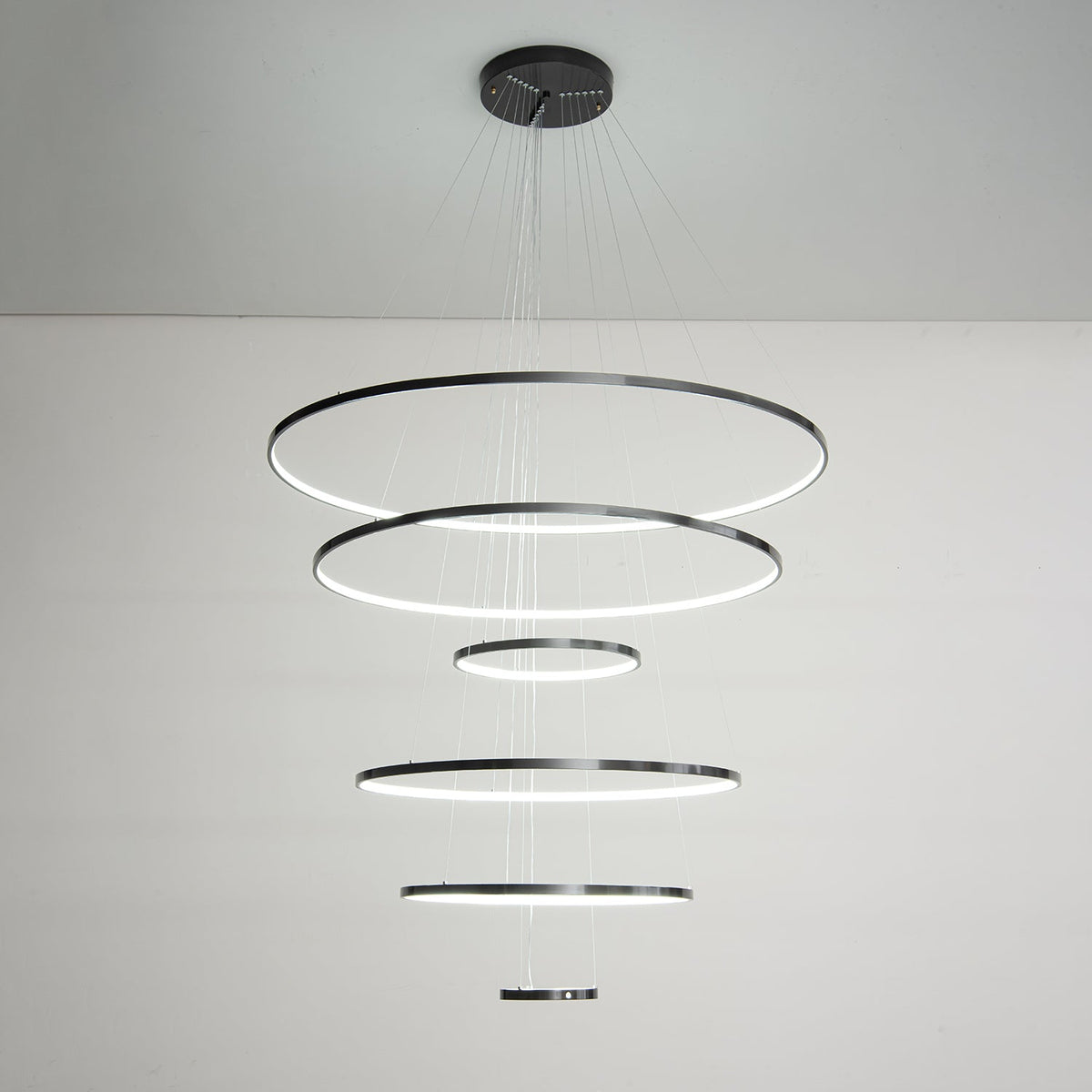 Arthaila Modern Minimalist Rings Brass Plastic Chandelier