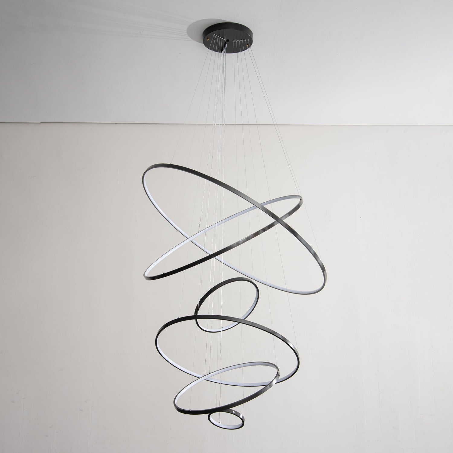 Arthaila Modern Minimalist Rings Brass Plastic Chandelier