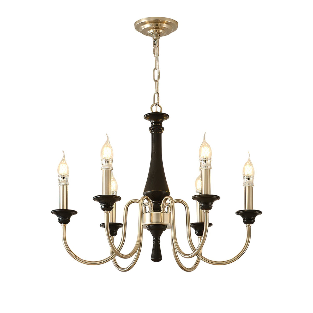 Orvella Classic Metal&Wood Chandelier