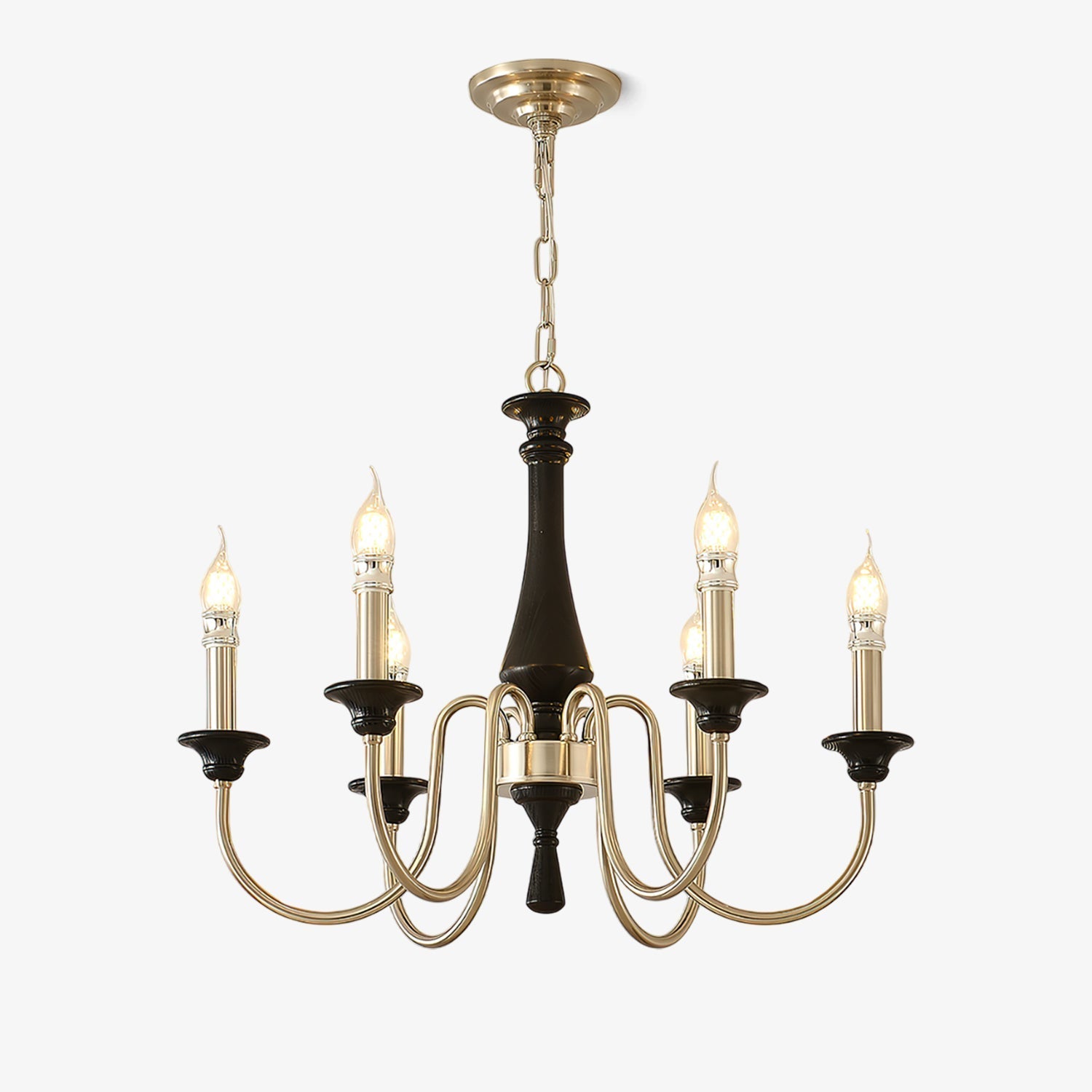 Orvella Classic Metal&Wood Chandelier