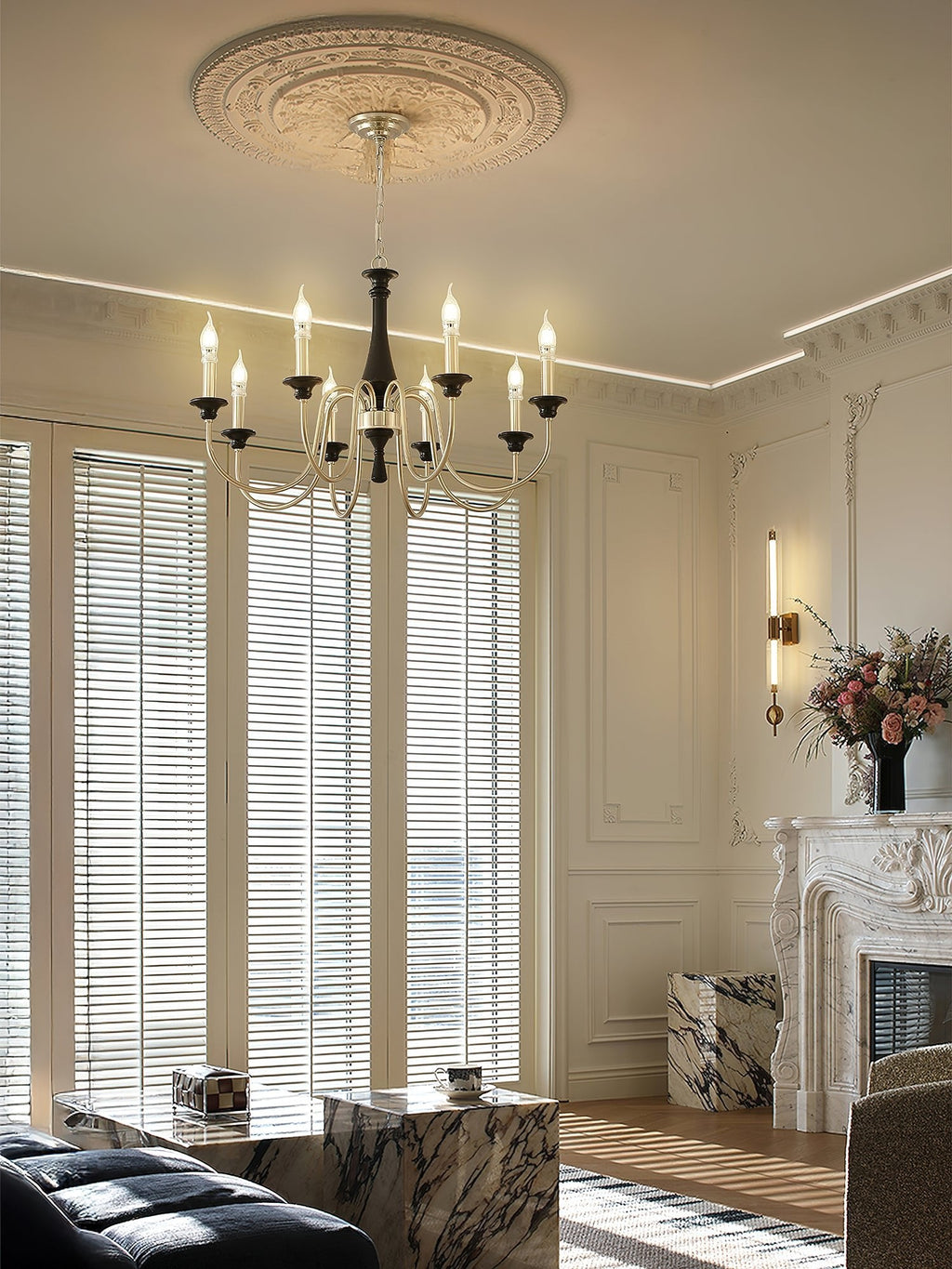 Orvella Classic Metal&Wood Chandelier