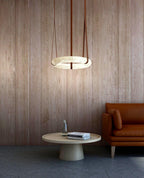 Culiris Modern Minimalist Brown Alabaster Chandelier