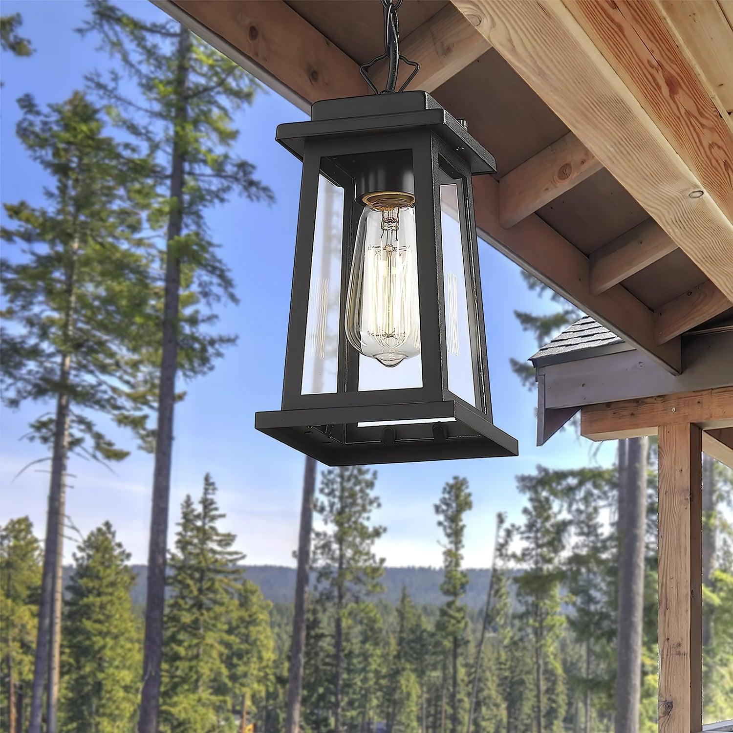 Erphaa Traditional Vintage Outdoor Lantern Pendant Lamp