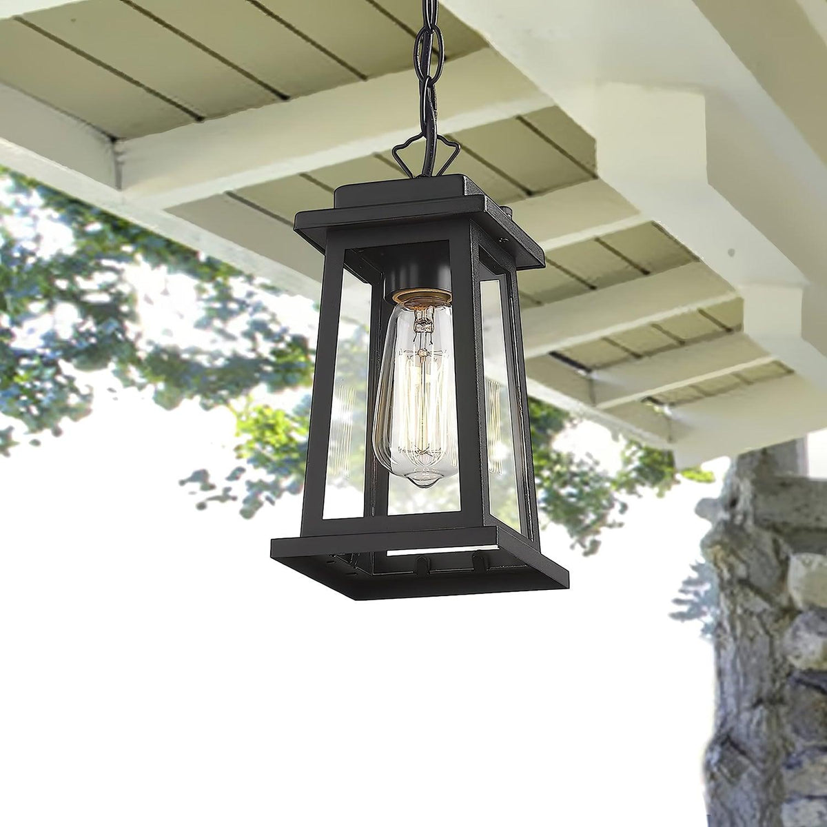 Erphaa Traditional Vintage Outdoor Lantern Pendant Lamp
