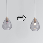 Avi Vintage Teardrop Pendant Light, Glass/Wood - image 15