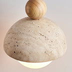 Aria Pendant Light Travertine Dome Glass - image 11