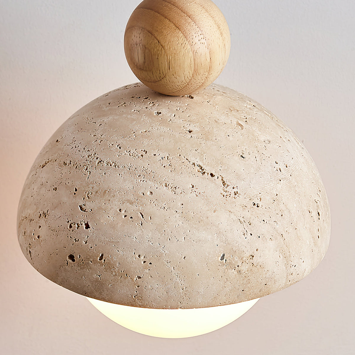 Aria Pendant Light Travertine Dome Glass - image 11