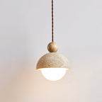 Aria Pendant Light Travertine Dome Glass - image 4