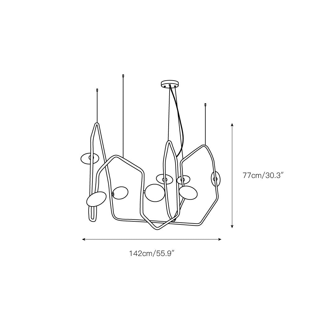 Aurvaryra Modern Minimalist Brass Glass Chandelier