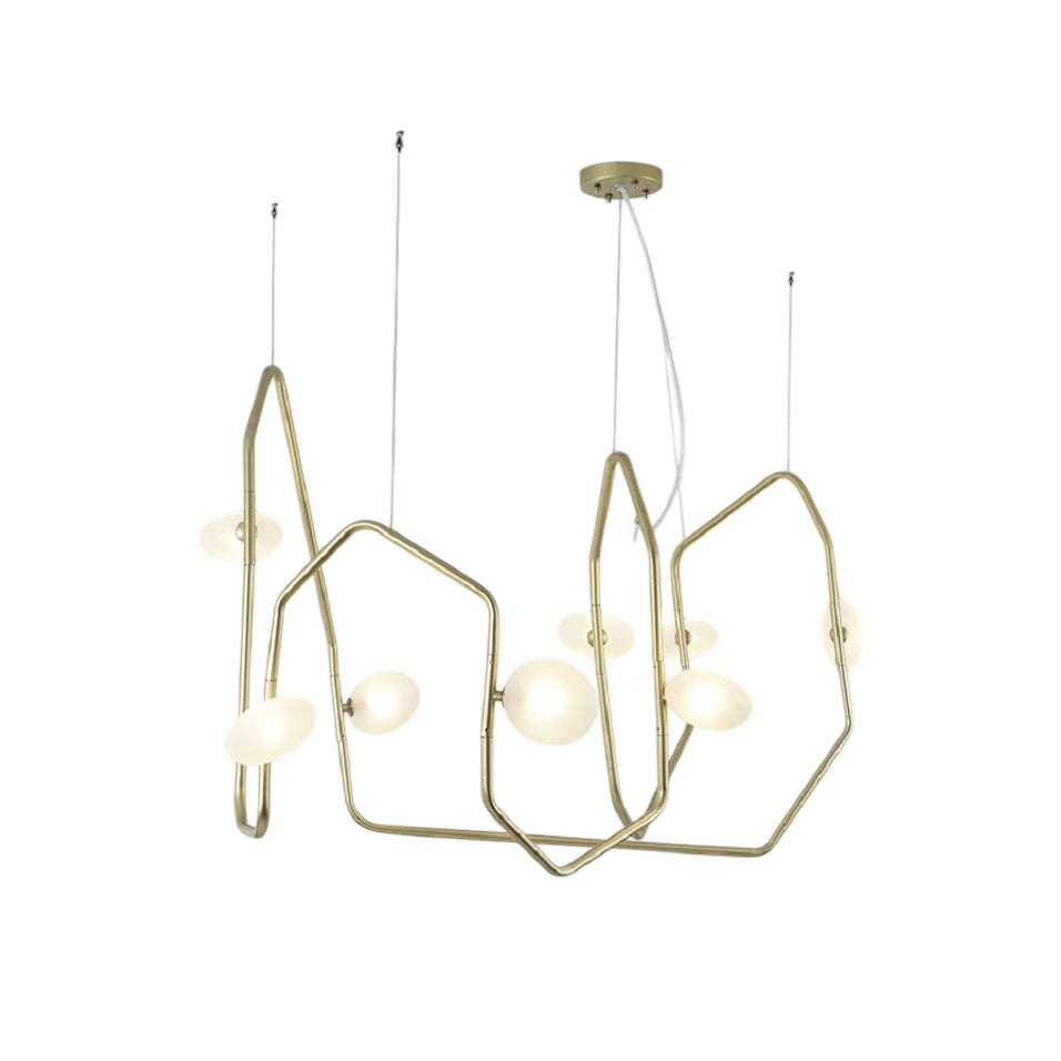 Aurvaryra Modern Minimalist Brass Glass Chandelier