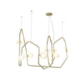 Aurvaryra Modern Minimalist Brass Glass Chandelier
