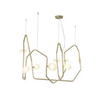 Aurvaryra Modern Minimalist Brass Glass Chandelier