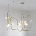 Aurvaryra Modern Minimalist Brass Glass Chandelier