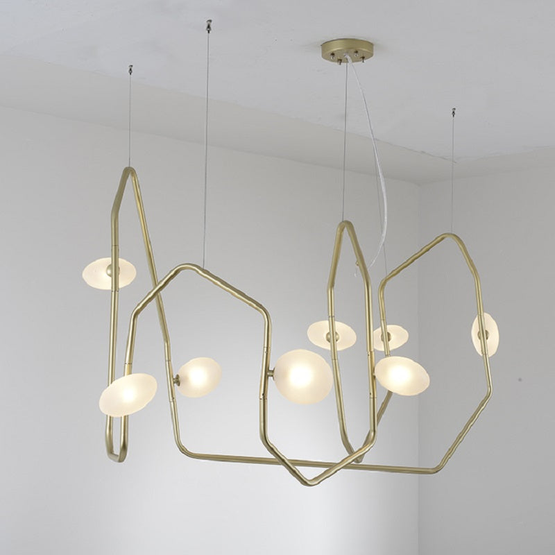 Aurvaryra Modern Minimalist Brass Glass Chandelier