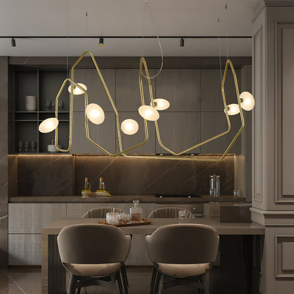 Aurvaryra Modern Minimalist Brass Glass Chandelier