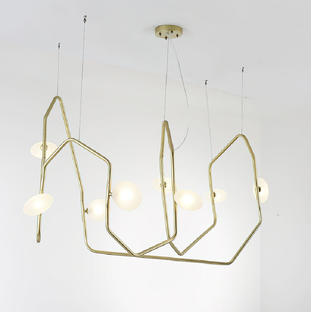 Aurvaryra Modern Minimalist Brass Glass Chandelier