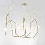 Aurvaryra Modern Minimalist Brass Glass Chandelier