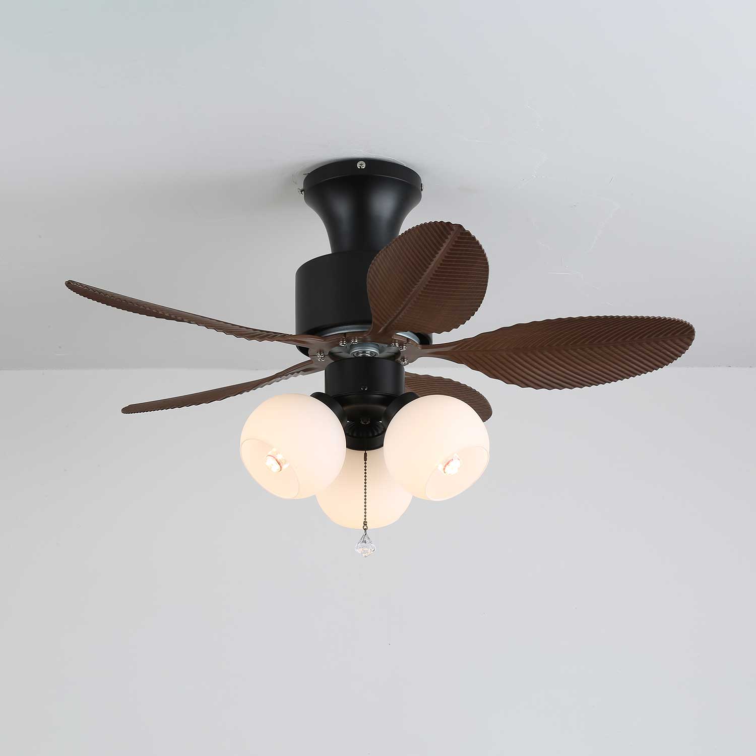 Althea Vintage Wood Ceiling Fan Light