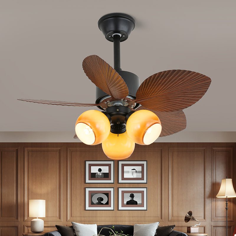 Liora Tropical Wood Ceiling Fan Light