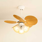 Aurelia Vintage Wood Glass Ceiling Fan Light