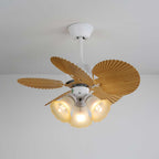 Aurelia Vintage Wood Glass Ceiling Fan Light