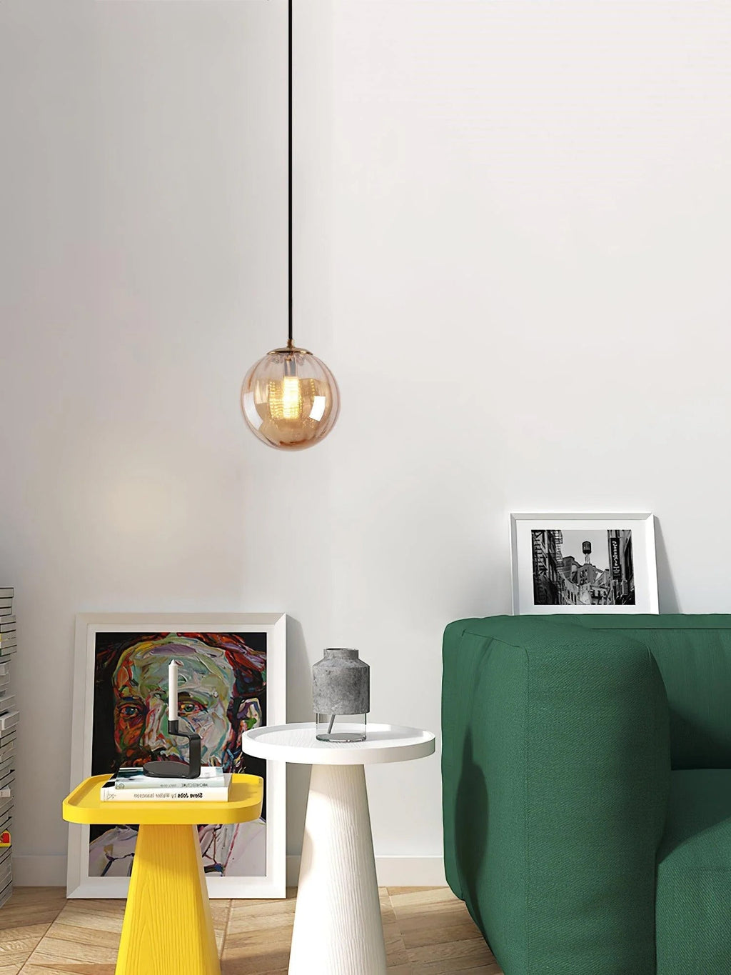 Halore Glass Vintage Pendant Light