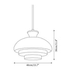 Pendant Lamp Layered Glass Dome Retro Silhouette Warm Ambient Glow