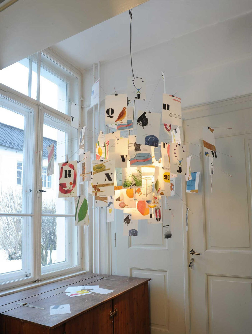 Lustra Chandelier Paper Customizable Creative