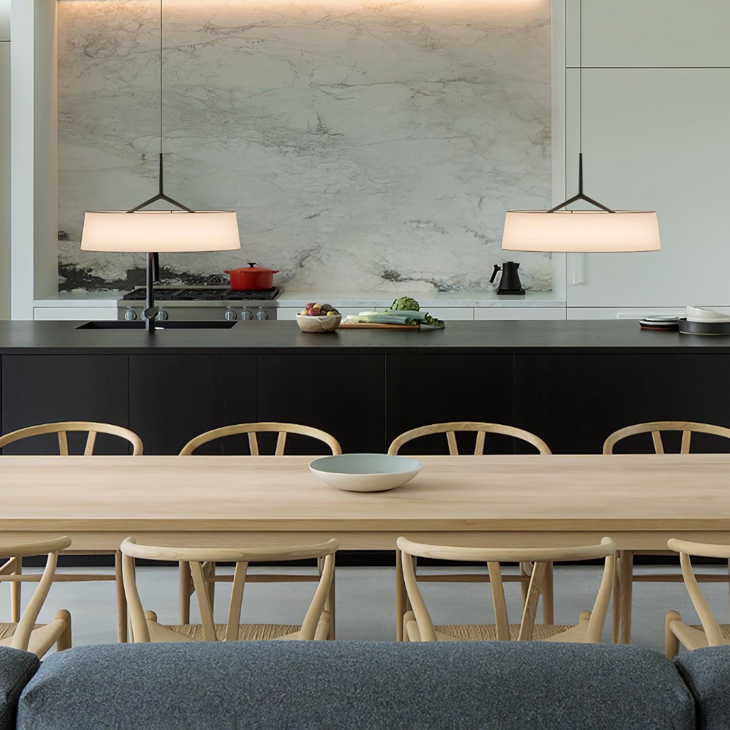 Ovynira Cylindrical Fabric Pendant Light