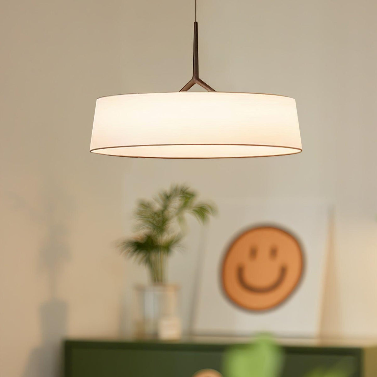 Ovynira Cylindrical Fabric Pendant Light