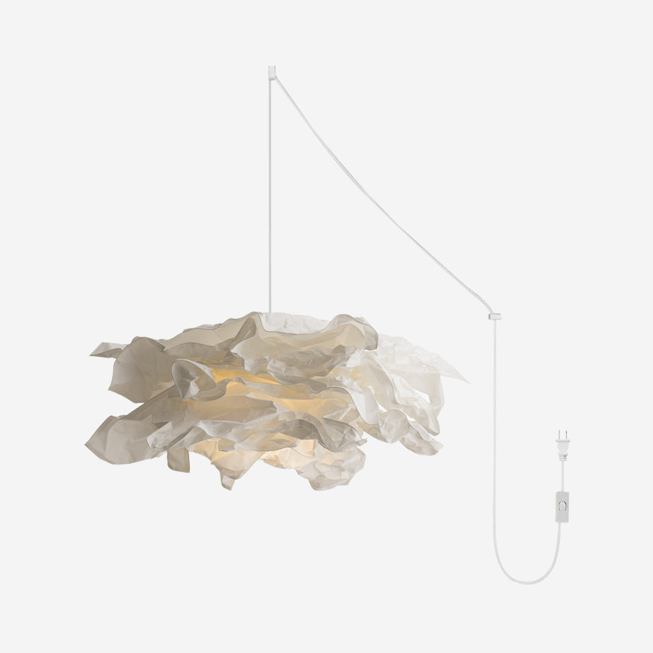 Paper Plug-In Pendant Lamp Pleated Origami Form