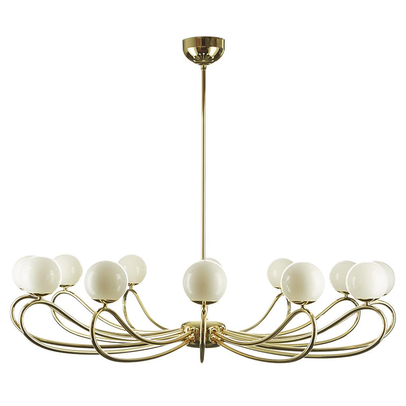 Aurlaeir Elegance Vintage Papillon Brass Glass Chandelier