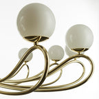 Aurlaeir Elegance Vintage Papillon Brass Glass Chandelier