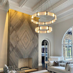 Parallel Modern Minimalist Ring Glass Chandelier