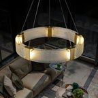 Parallel Modern Minimalist Ring Glass Chandelier