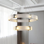 Parallel Modern Minimalist Ring Glass Chandelier