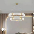 Parallel Modern Minimalist Ring Glass Chandelier